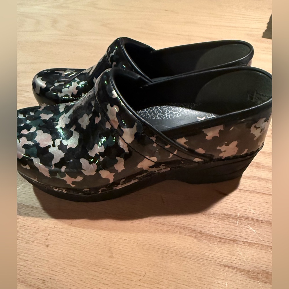 Dansko Camo Patterned Clogs - Picture 1 of 4